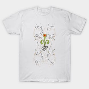 art nouveau venus fly trap fleur de lis T-Shirt